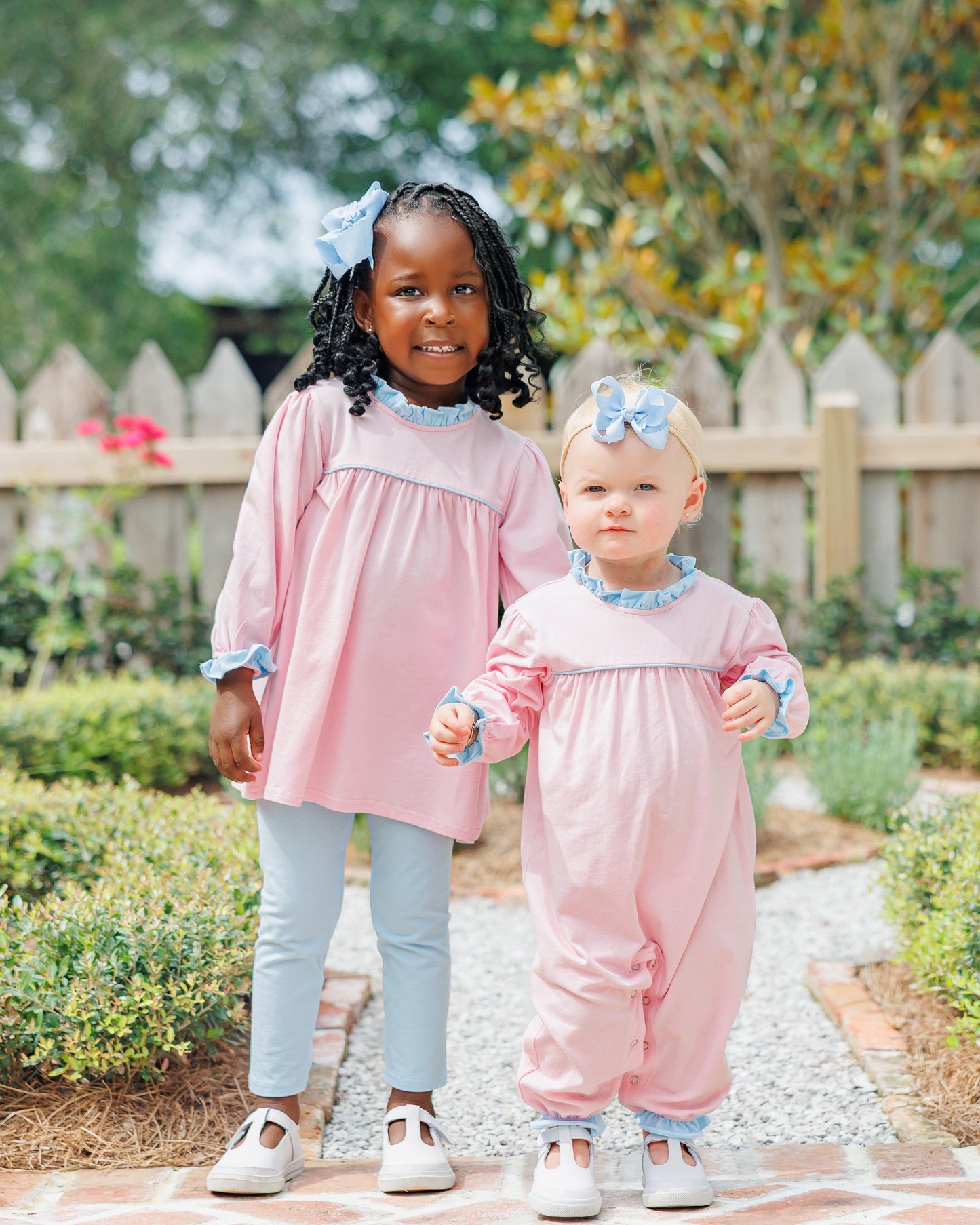 Annie Pants Set - Light Pink/Light Blue