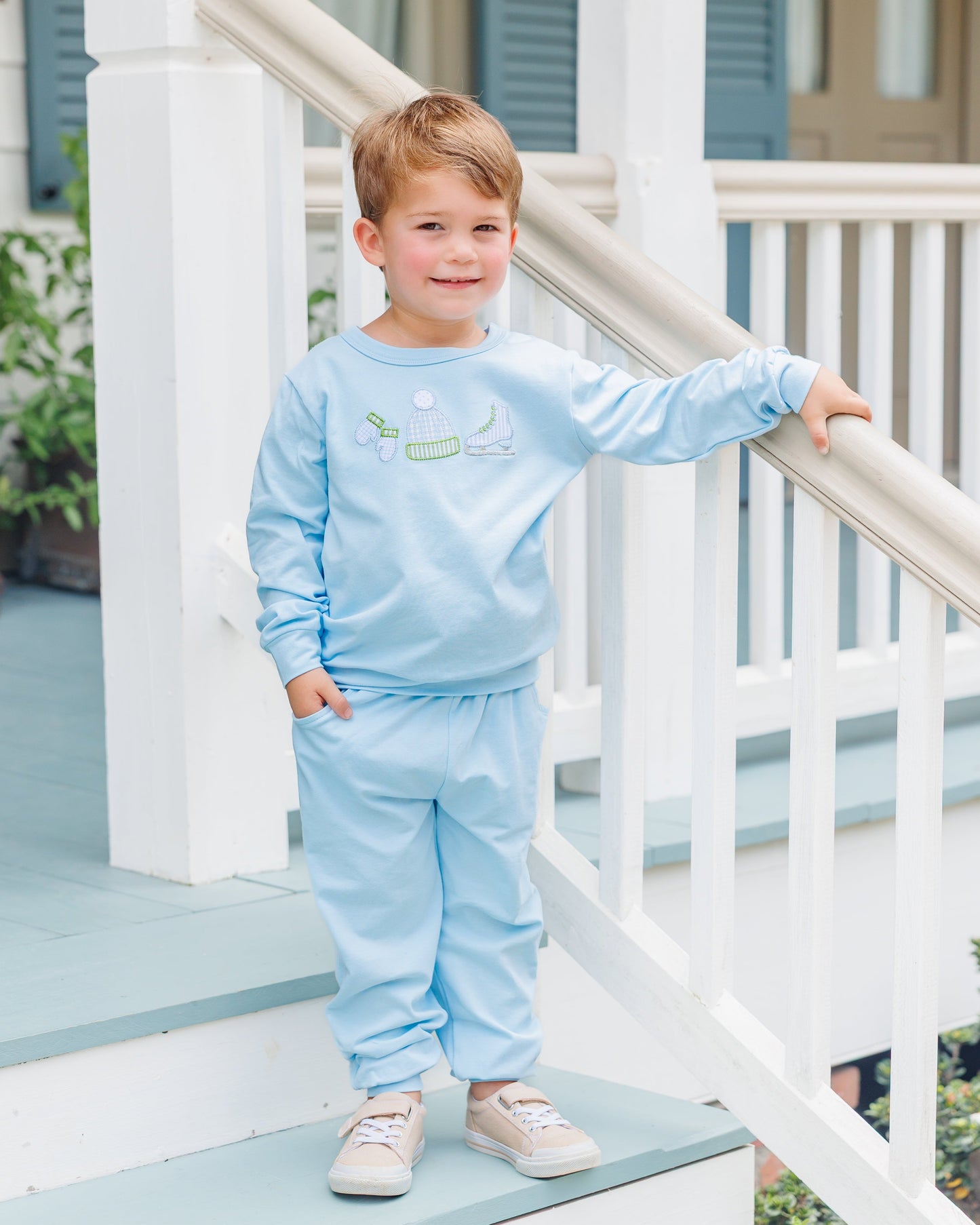 Around The Rink Jogger Set - Light Blue