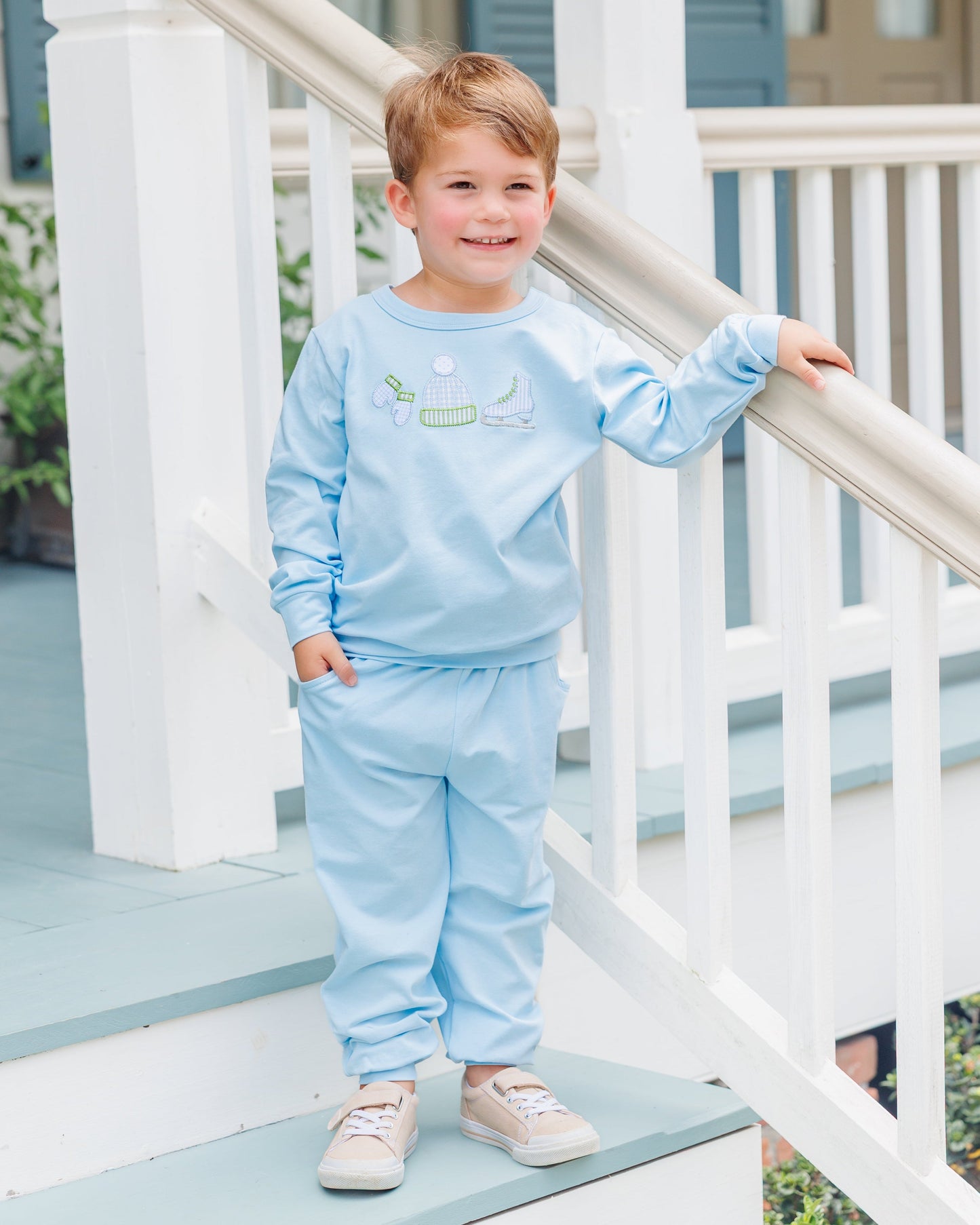 Around The Rink Jogger Set - Light Blue