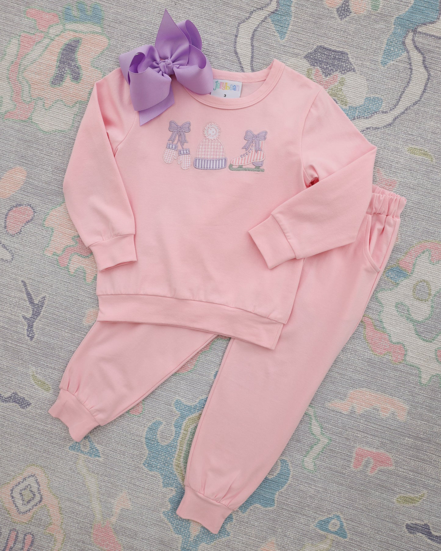 Around The Rink Jogger Set - Light Pink
