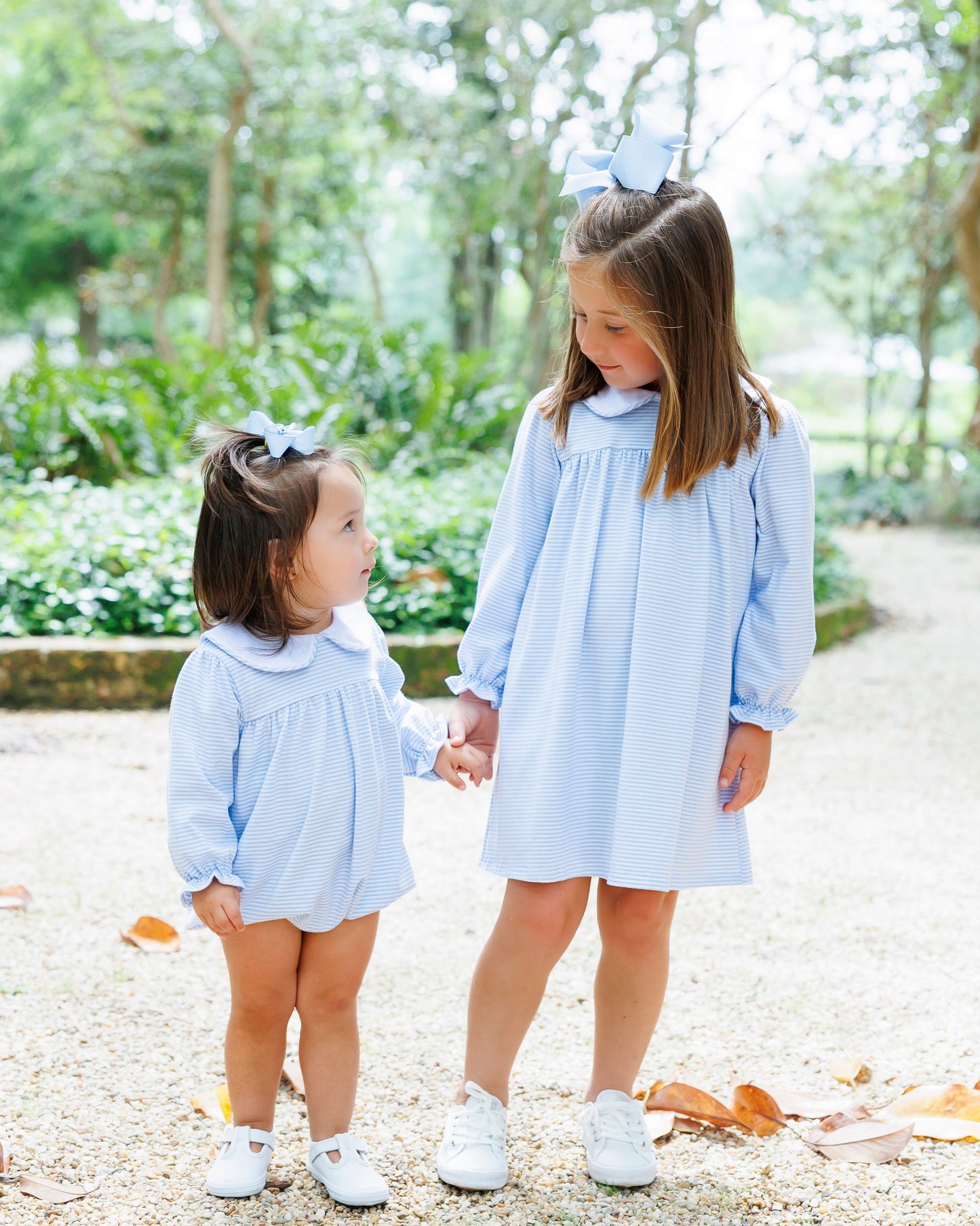 Lottie Dress - Light Blue Stripe