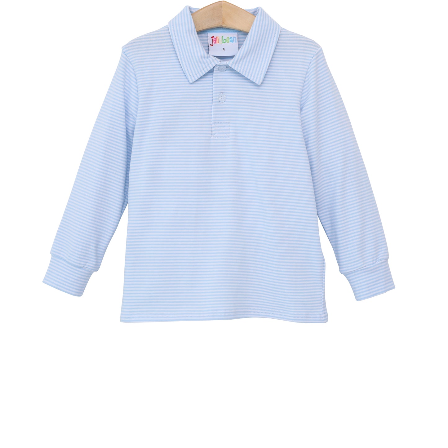 Michael Polo LS - Light Blue Stripe