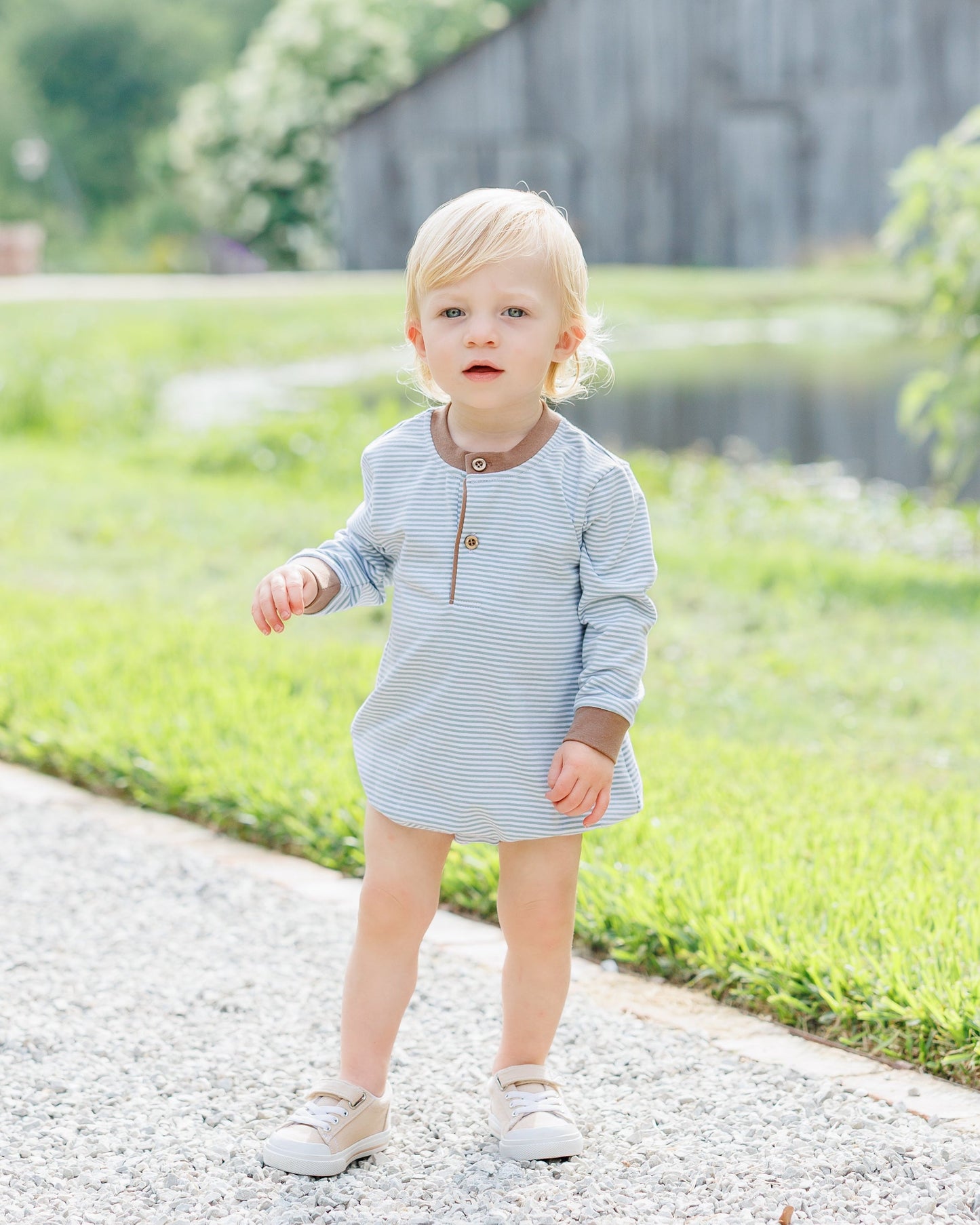 Nathan Bubble - Dusty Sage Stripe/Light Brown