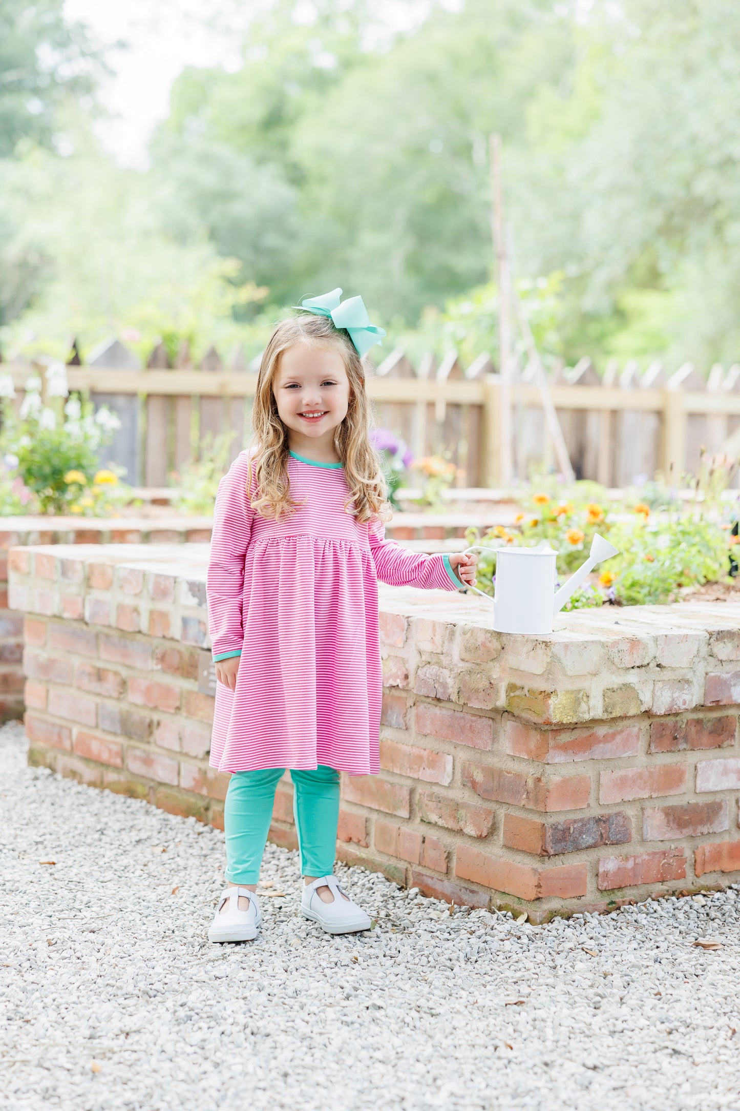 Sadie Pants Set - Pink Stripe/Mint